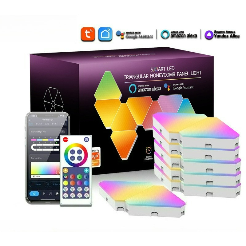 Board Game Room - Tuya WiFi RGB Triangle Quantum Panel