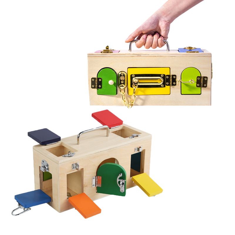 Board Game Nature - Montessori Lock Box Toy Wooden Activity