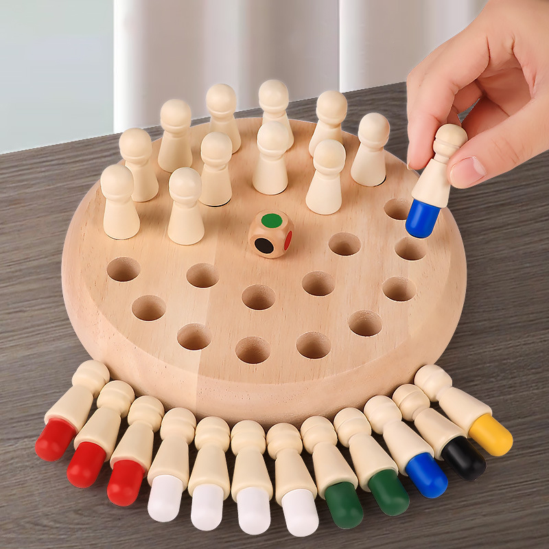 Board Game Oath - Wooden Memory Matchstick Chess Game, Educational