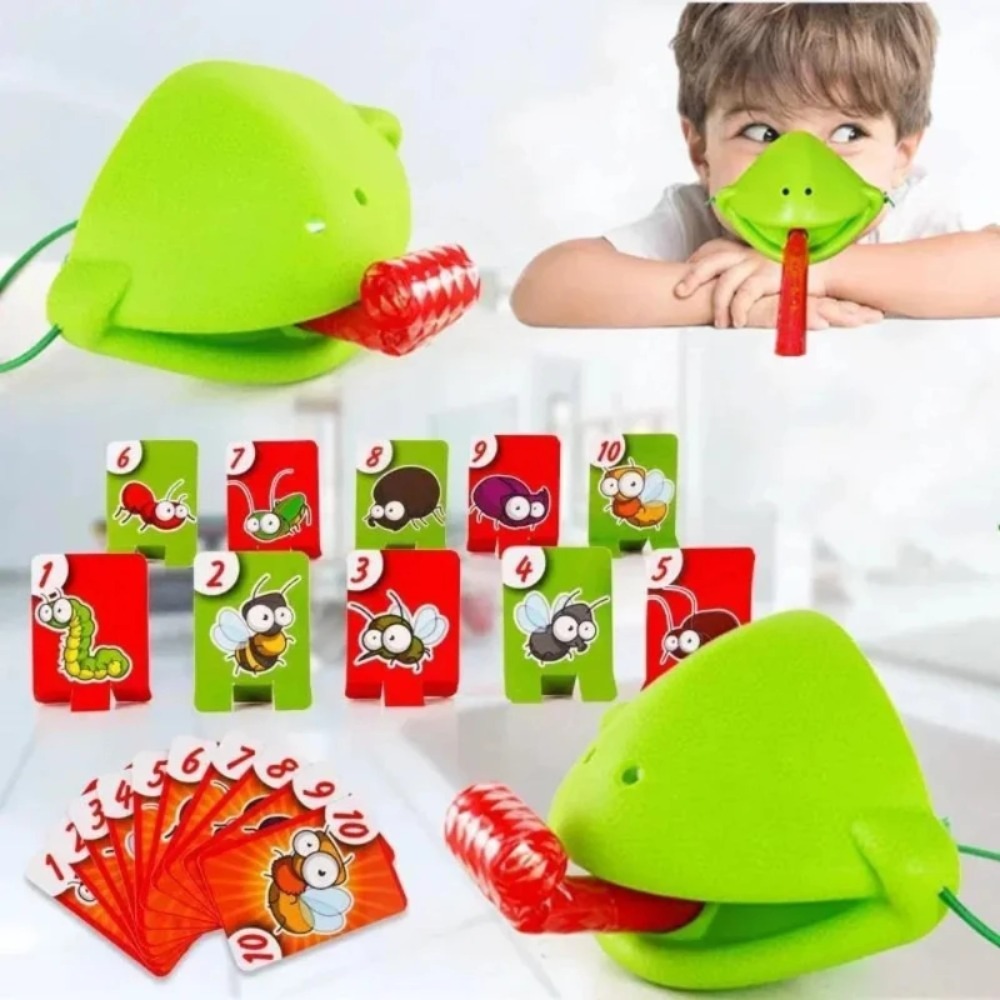 Board Game Card - Frog Lizard Mask Wagging Tongue Lick