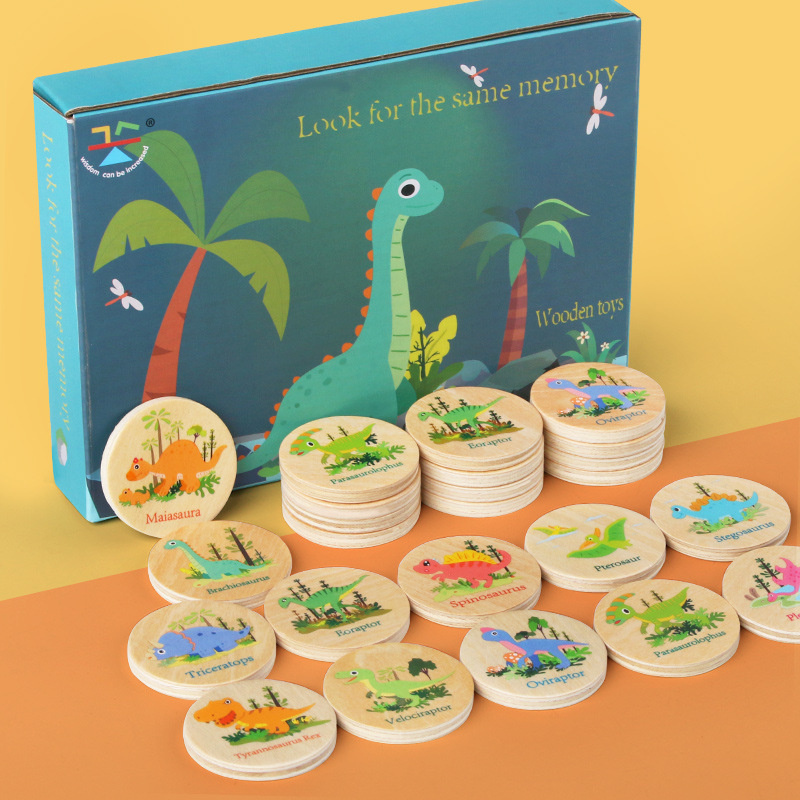 Board Game Nature - Memory Game Dinosaur Matching Toy Preschool