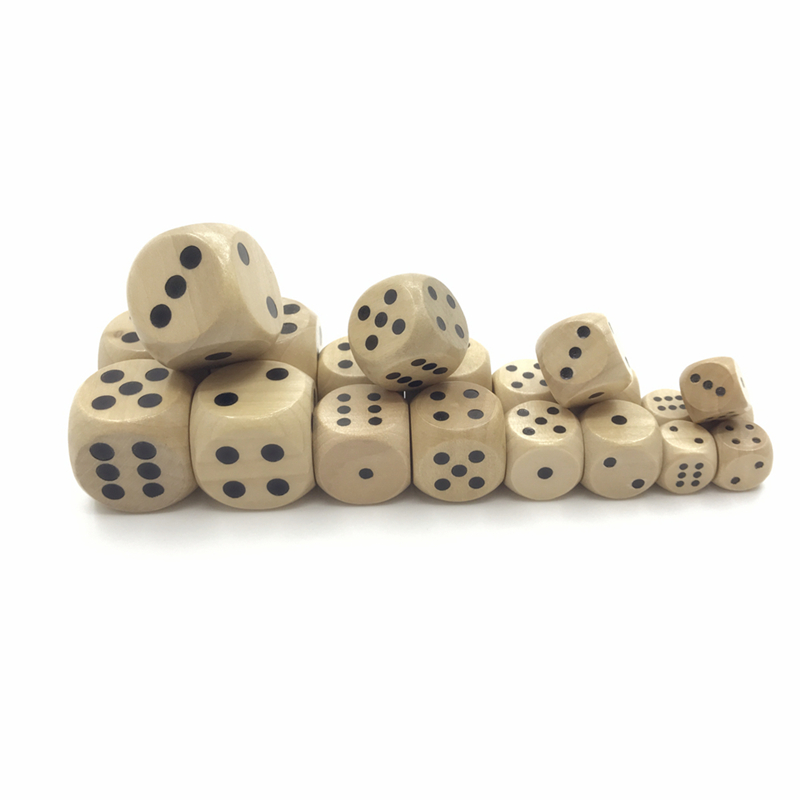 Dice Tower Wooden - 10 pcs pack games 12/16/20/25mm rounded