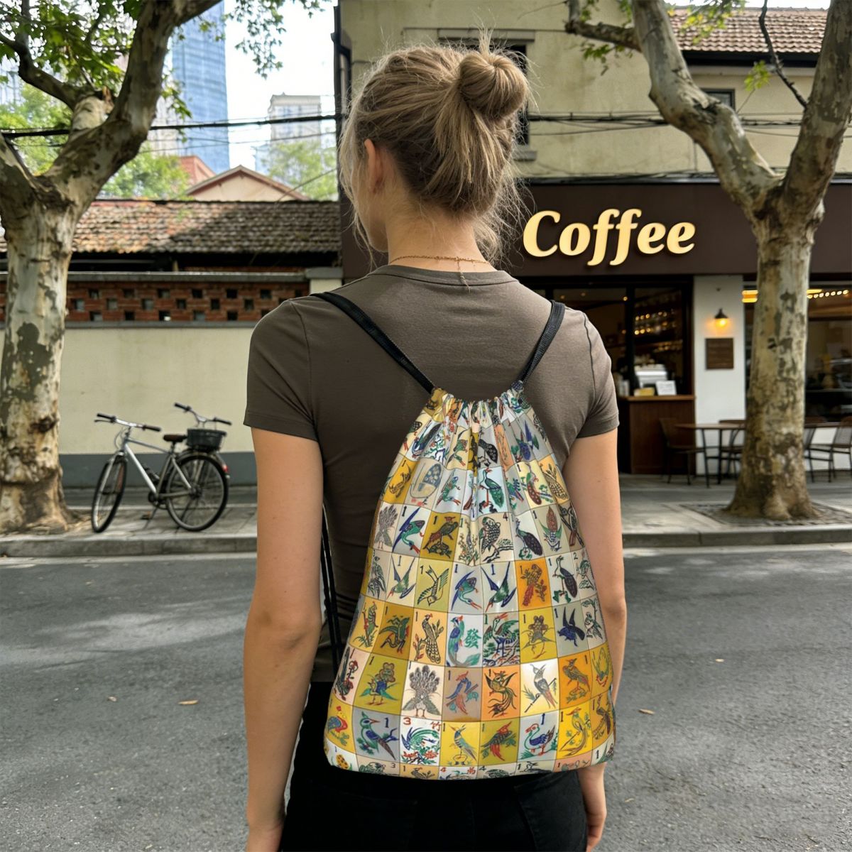Mah Jongg Birds Mahjong Tiles  - đánh giá và giá Tile Bag Drawstring
