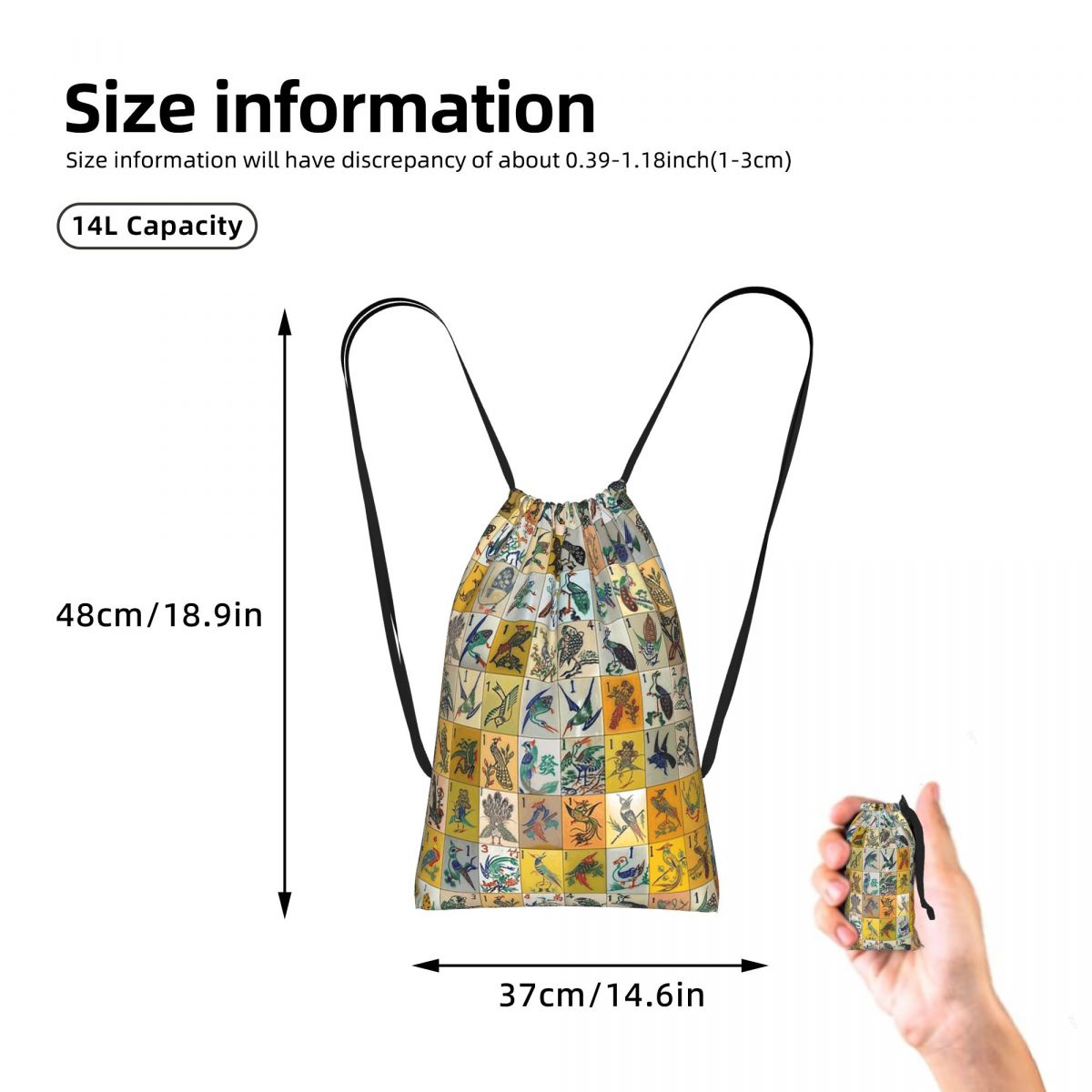 Mah Jongg Birds Mahjong Tiles  - đánh giá và giá Tile Bag Drawstring