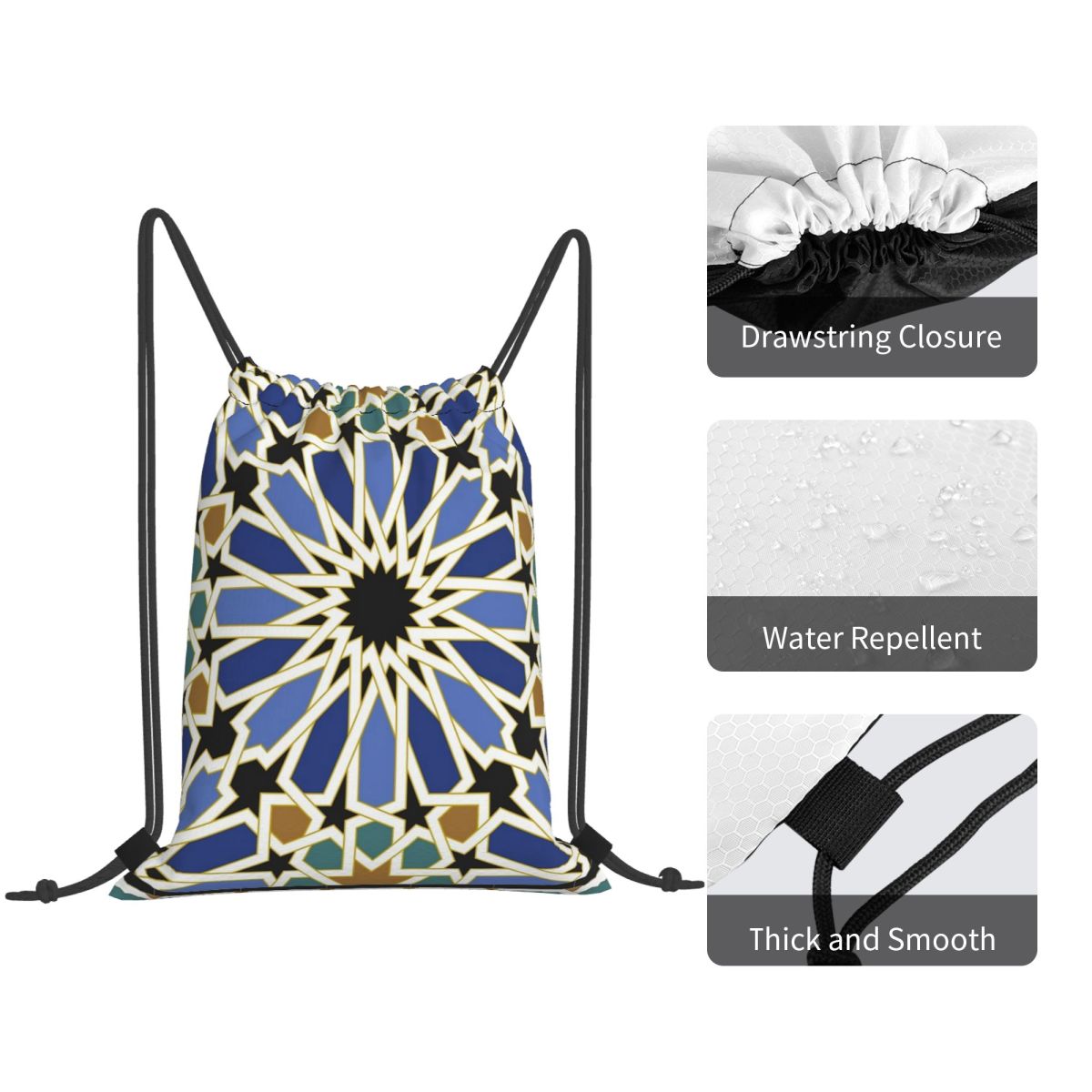 Arabic Tile I Backpacks Multi- - đánh giá và giá Tile Bag Drawstring