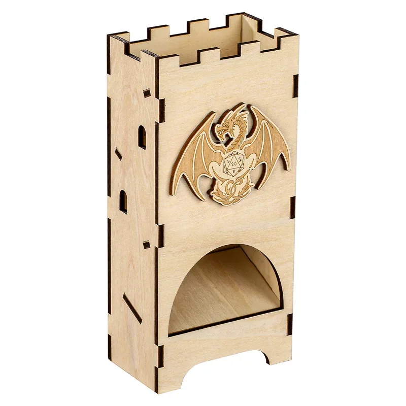 Mysterious Dragon Pattern Wood - đánh giá và giá Dice Tower Wooden