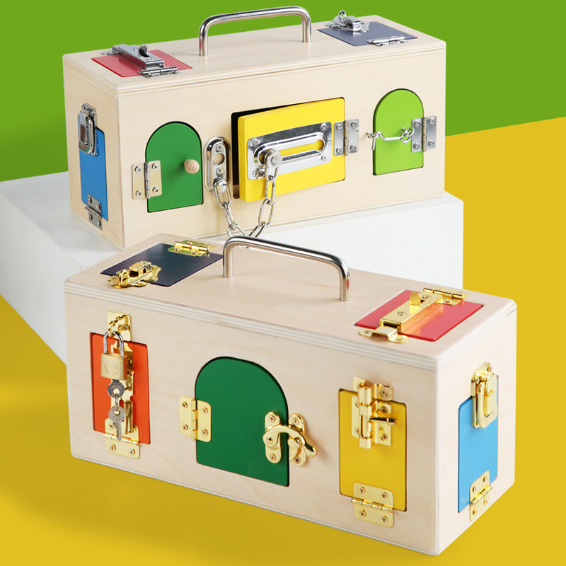 Montessori Lock Box Toy Wooden - đánh giá và giá Board Game Nature