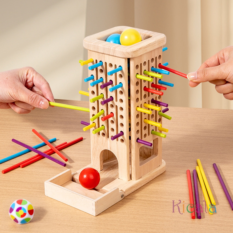 Montessori Game Wooden Stick T - đánh giá và giá Dice Tower Wooden