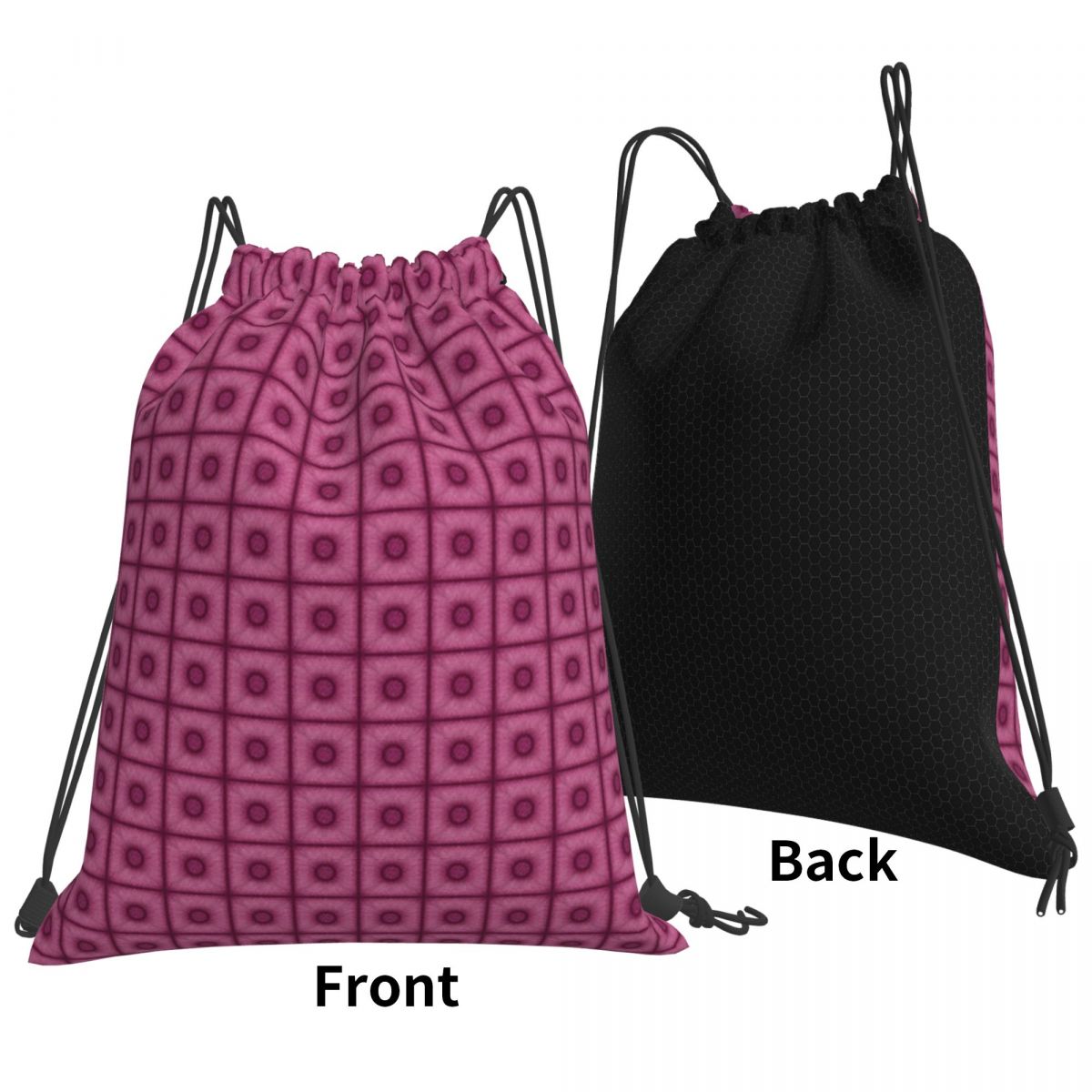 Poof Tile In Cherry Color Back - đánh giá và giá Tile Bag Drawstring