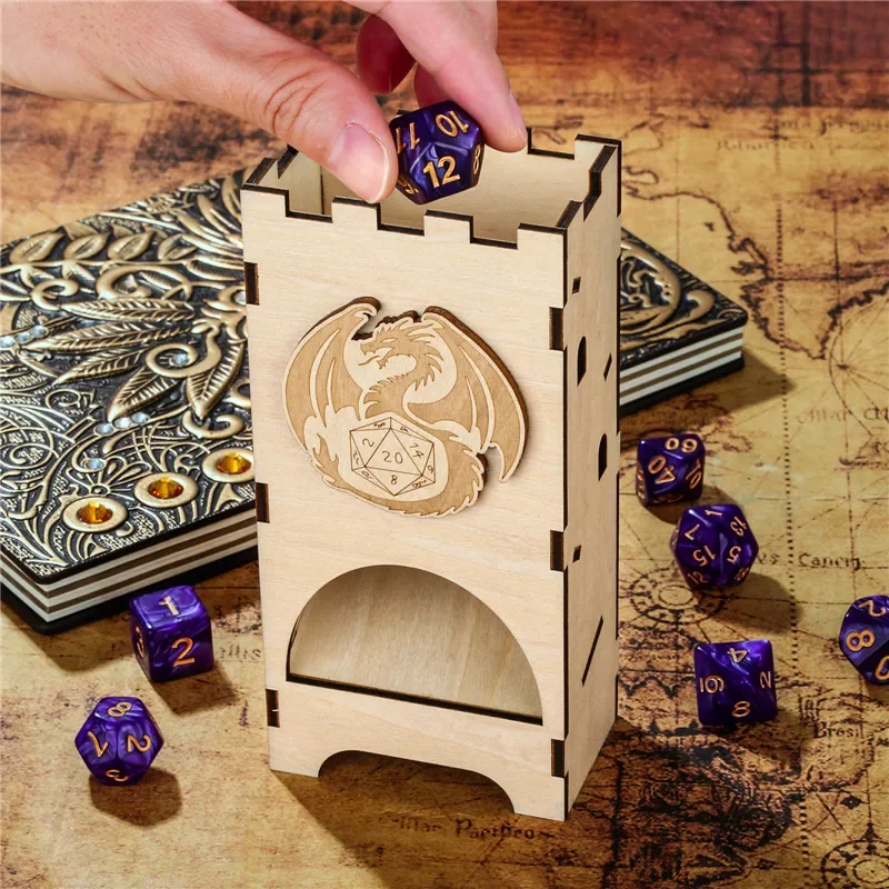 Portable Dice Tower Fantasy Wo - đánh giá và giá Dice Tower Wooden