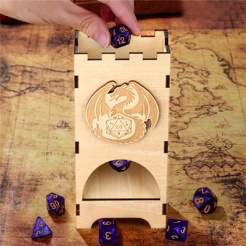 Portable Dice Tower Fantasy Wo - đánh giá và giá Dice Tower Wooden