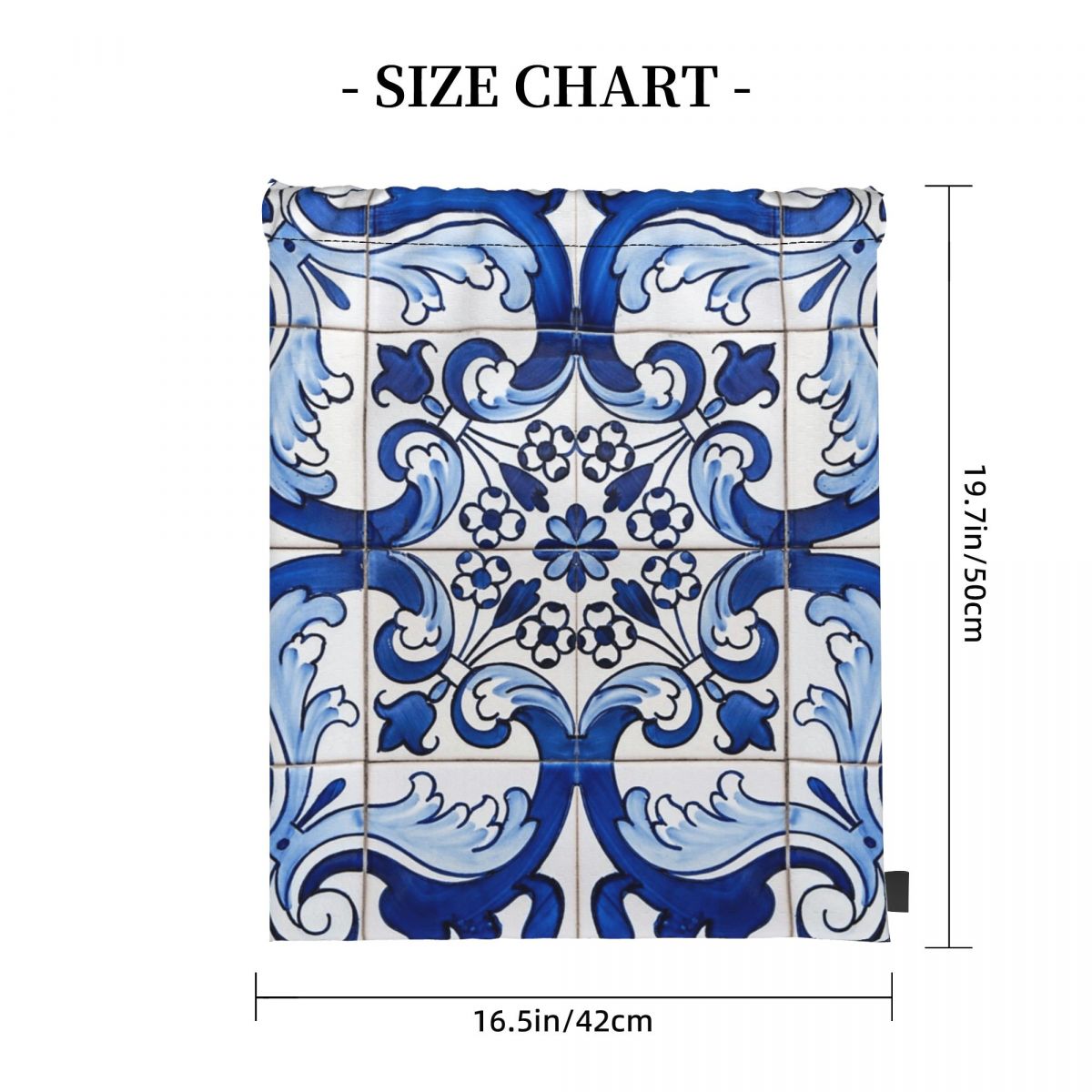 Antique Classic Lisbon Blue Az - đánh giá và giá Tile Bag Drawstring
