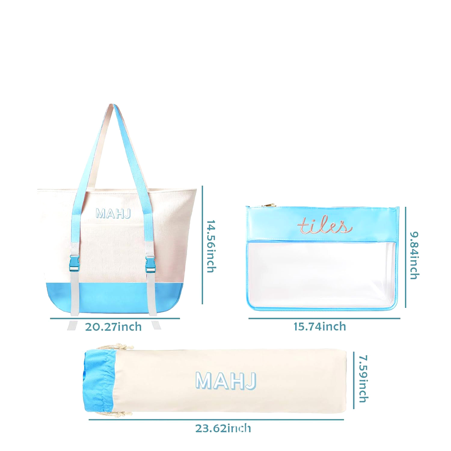 Canvas Tote Bag Set for Mahjon - đánh giá và giá Tile Bag Drawstring