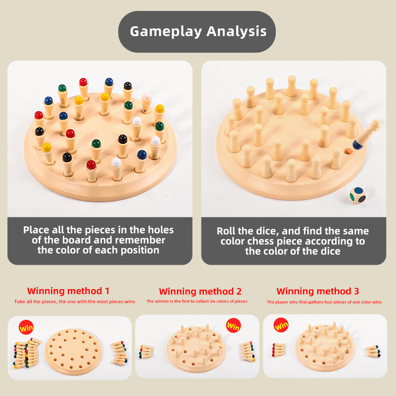Wooden Memory Match Stick Ches - đánh giá và giá Board Game Oath