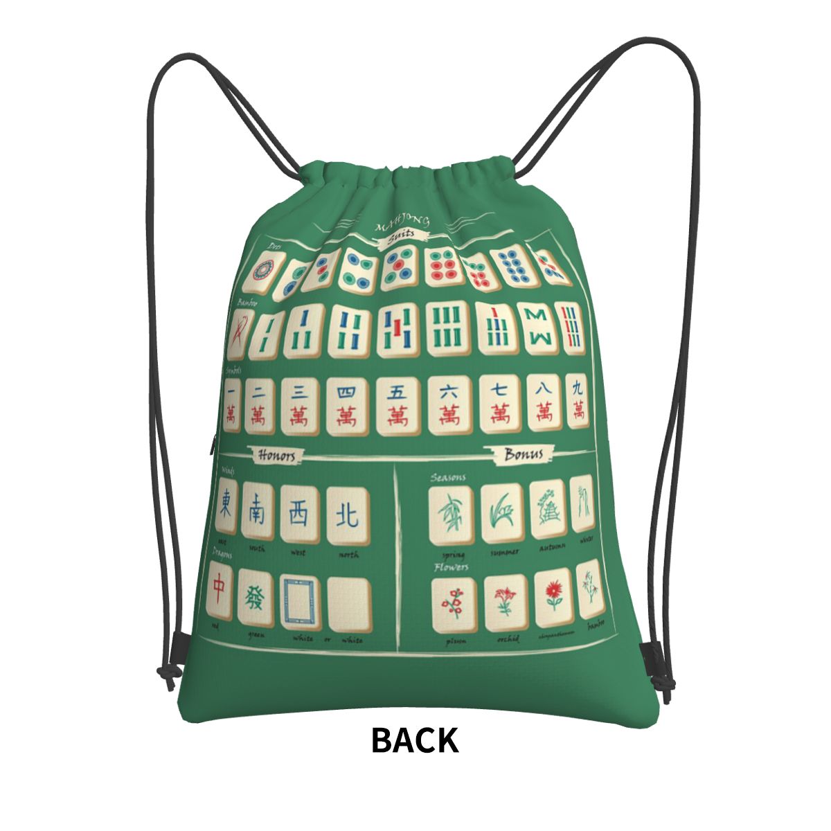Mahjong Tile Pattern Backpacks - đánh giá và giá Tile Bag Drawstring