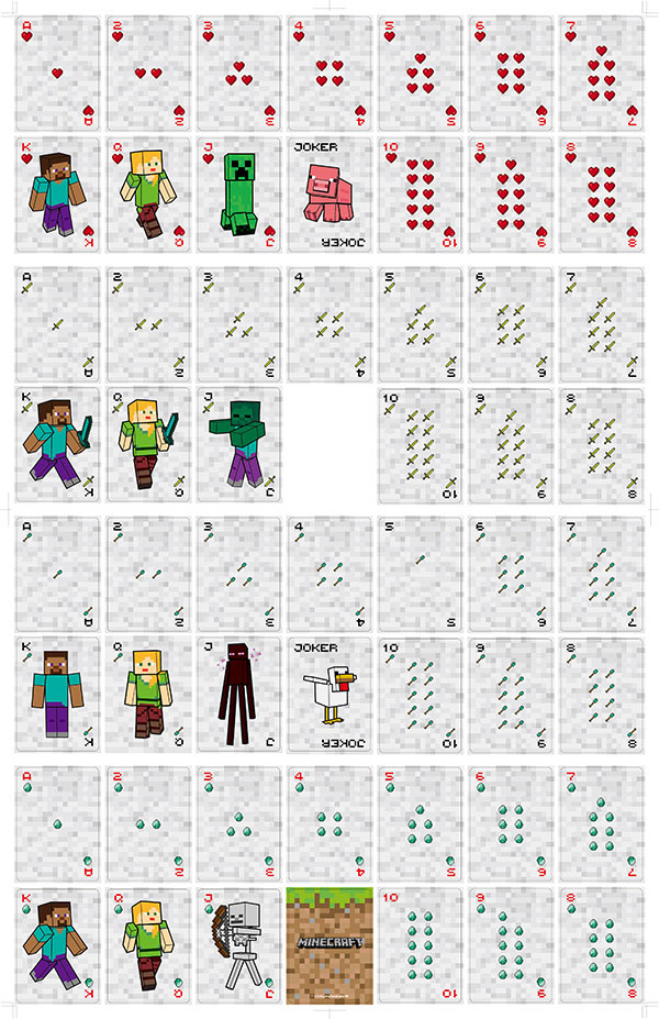 New Minecraft games, poker car - đánh giá và giá Board Game Card