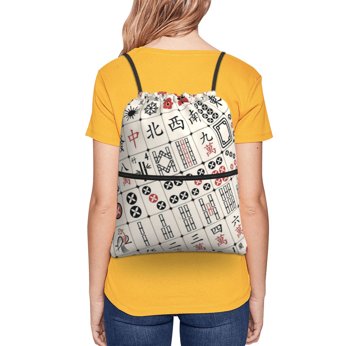 Mahjong Tile Pattern Backpacks - đánh giá và giá Tile Bag Drawstring